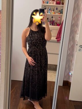 DKNY Olive and Black Leopard-Print Camisole